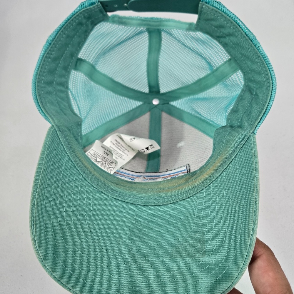 Patagonia Men‎ Hat One Size Green Trucker Logo Embroidered Organic Cotton READ - Picture 6 of 9